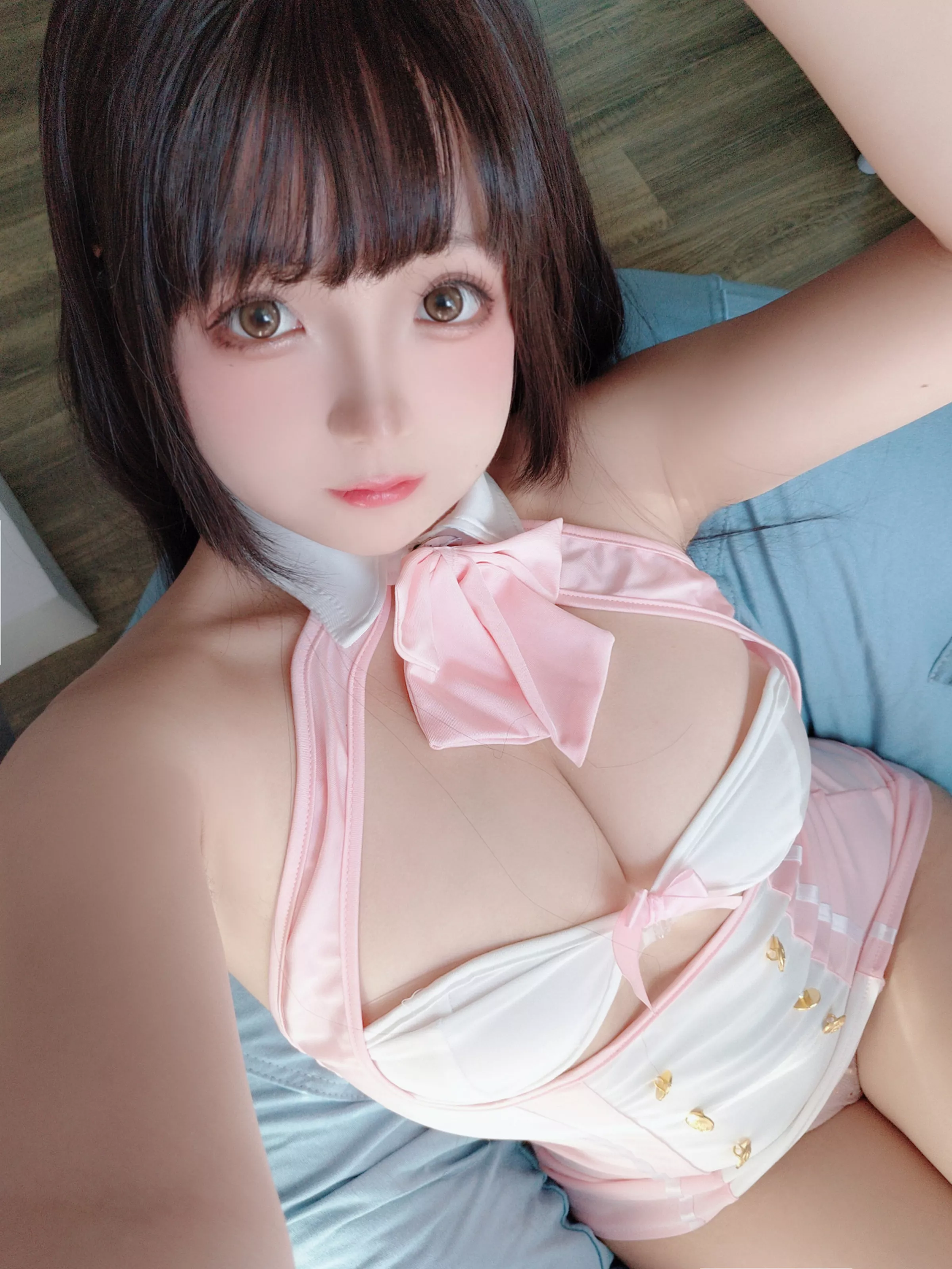 Xgyw.Org_Cosplay美女日奈娇魔王主题私房性感黑色皮质三点式连体内衣秀惹火身材撩人诱惑写真90P