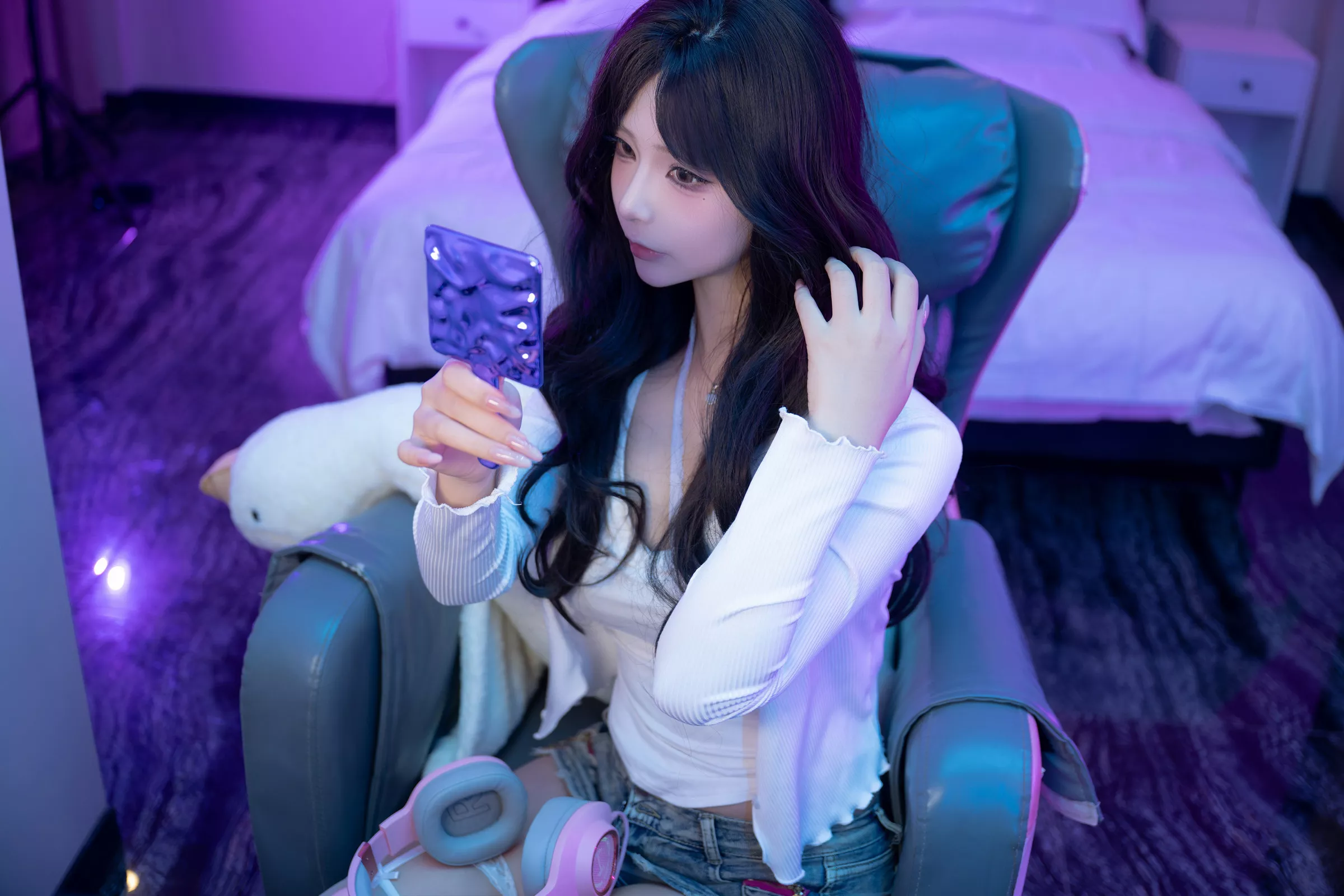 Xgyw.Org_网络美女yuuhui玉汇直播事故主题性感白T露蕾丝内衣配白色丝袜秀完美身材诱惑写真130P