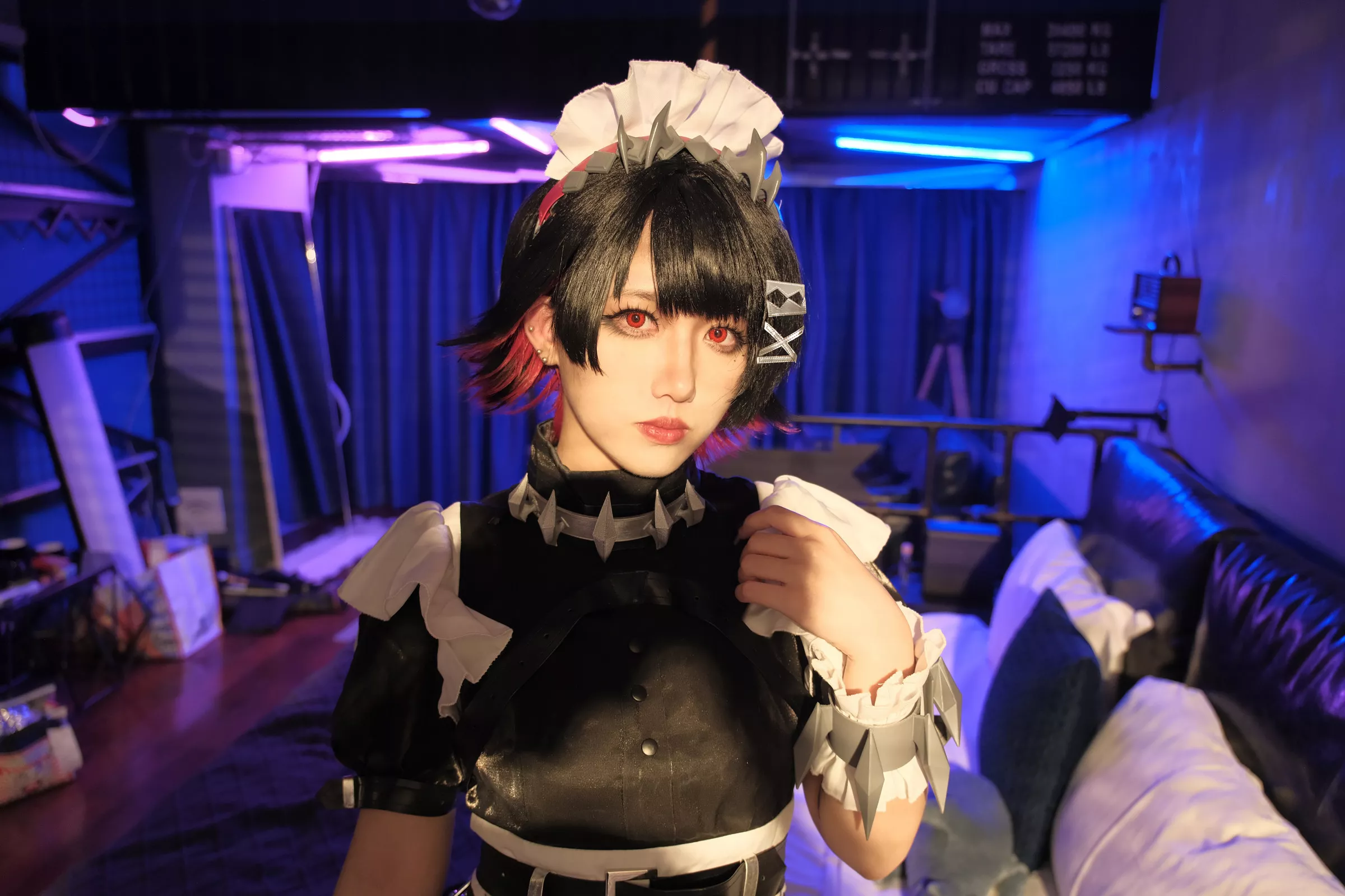 Xgyw.Org_网络美女绞肉姬Walküre绝区零艾莲·乔主题性感黑色高叉连体衣配黑丝网袜秀完美身材诱惑写真99P