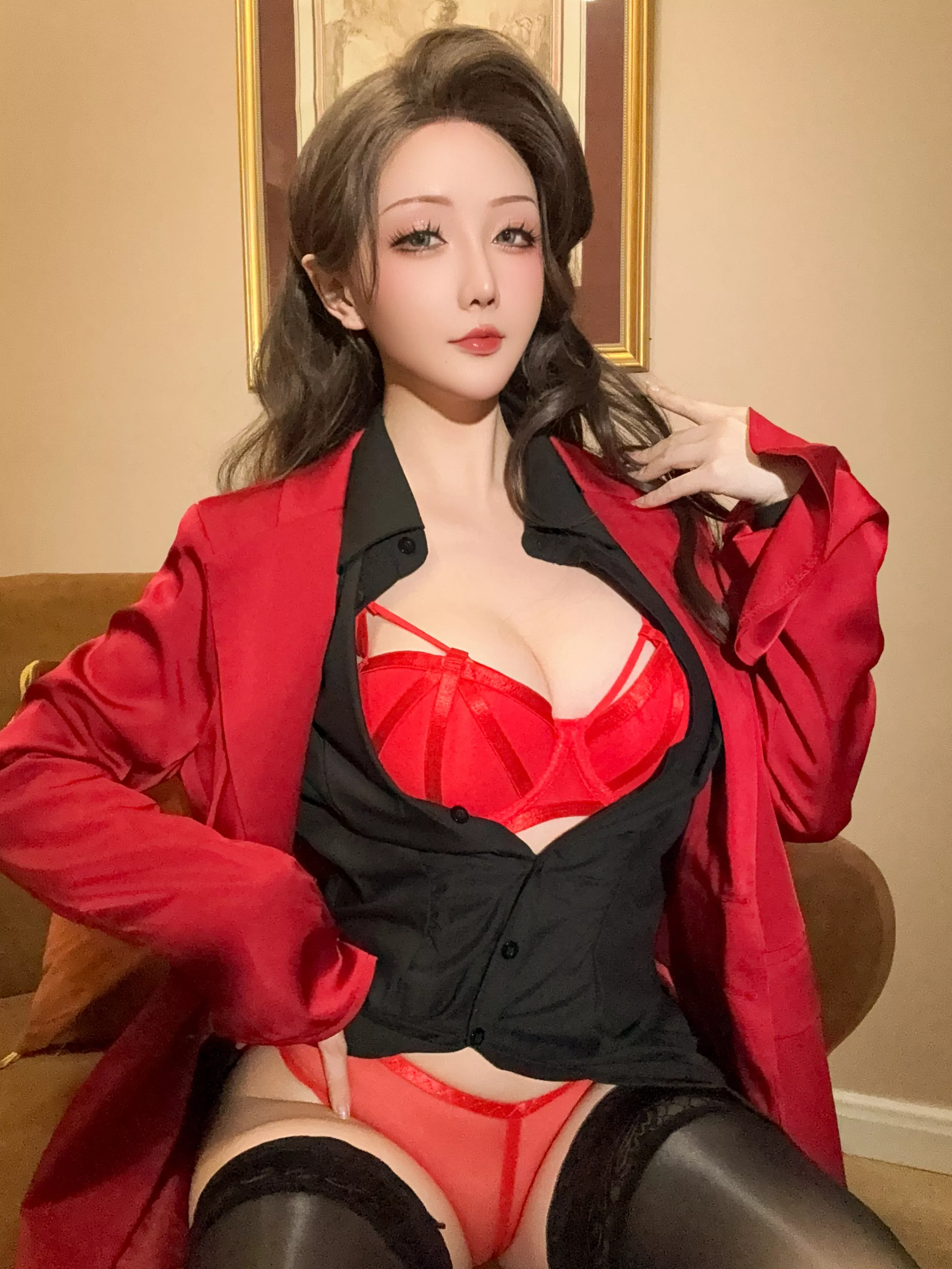 Xgyw.Org_Coser小姐姐星之迟迟25年3月计划G训狗日记主题性感红色情趣内衣秀惹火身材诱惑写真97P