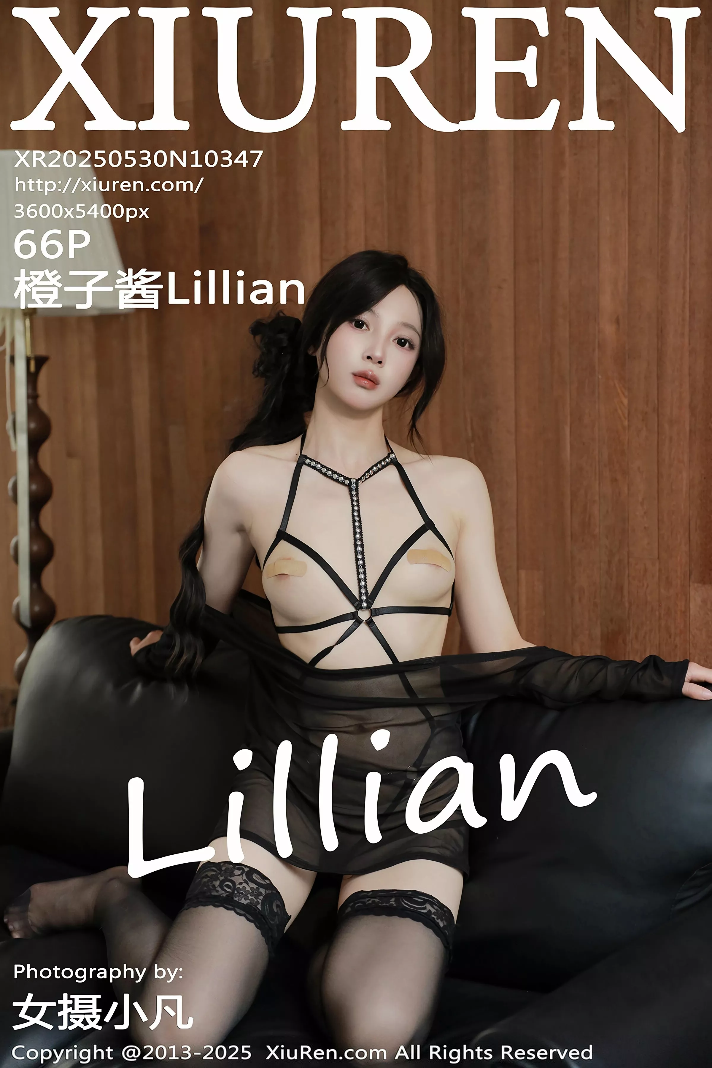 Xgyw.Org_XiuRen第10347期_模特橙子酱Lillian性感黑色薄纱露黑色情趣内衣秀曼妙身姿诱惑写真66P
