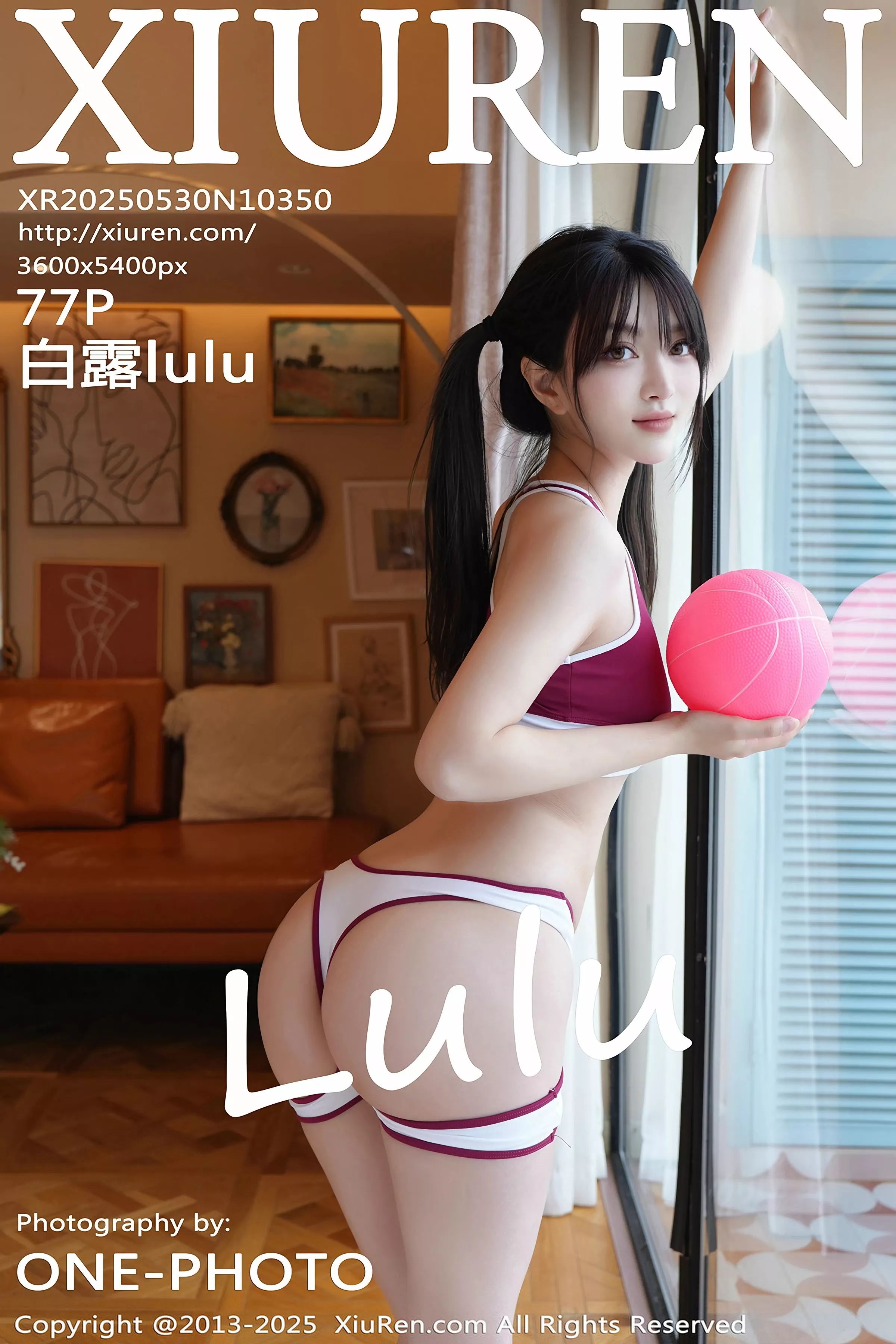 Xgyw.Org_XiuRen第10350期_模特白露lulu性感深色运动服配运动短袜半脱秀丰满身材诱惑写真77P