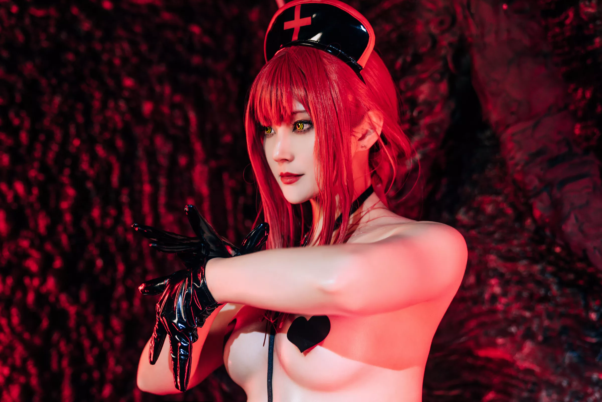 Xgyw.Org_网络美女Natsuko夏夏子玛奇玛护士主题性感黑色皮质护士服配黑丝吊袜秀曼妙身姿诱惑写真72P
