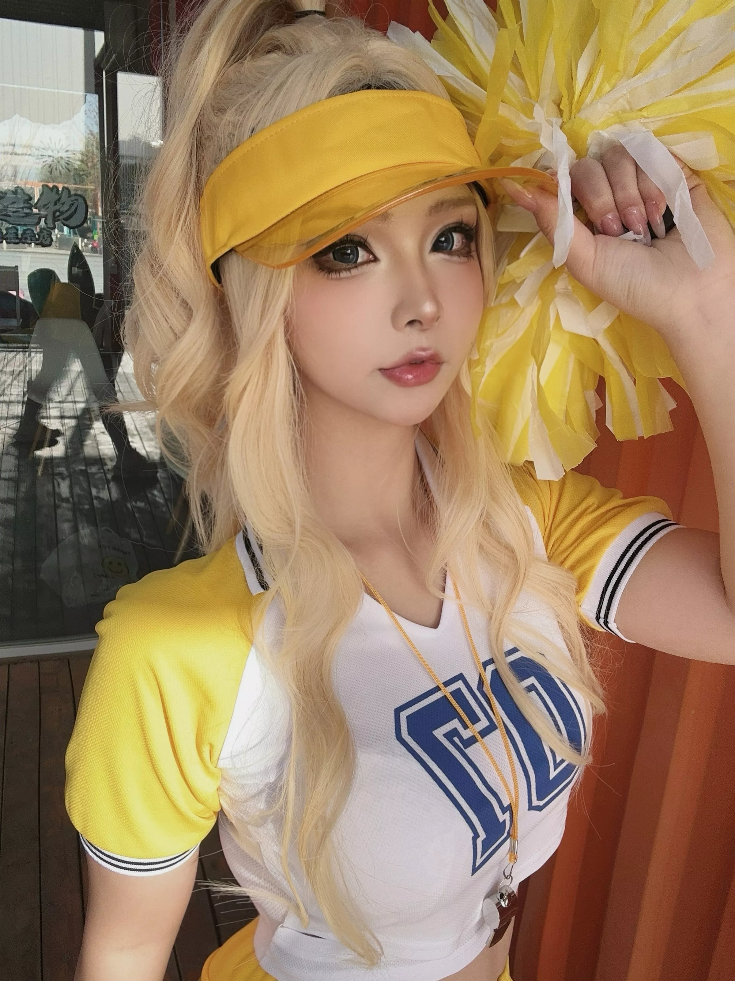 Xgyw.Org_网络美女yuuhui玉汇美式甜心主题性感啦啦队服饰黄色短裙秀美腿翘臀撩人诱惑写真43P