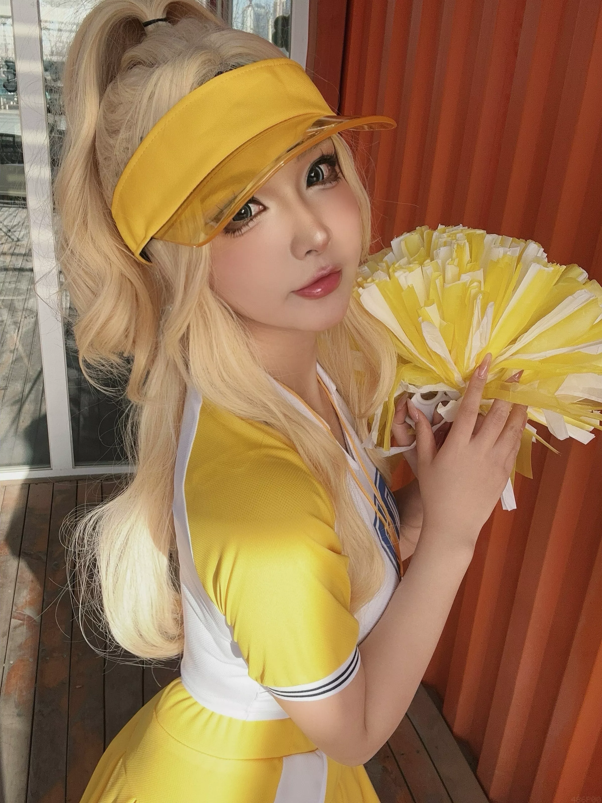 Xgyw.Org_网络美女yuuhui玉汇美式甜心主题性感啦啦队服饰黄色短裙秀美腿翘臀撩人诱惑写真43P
