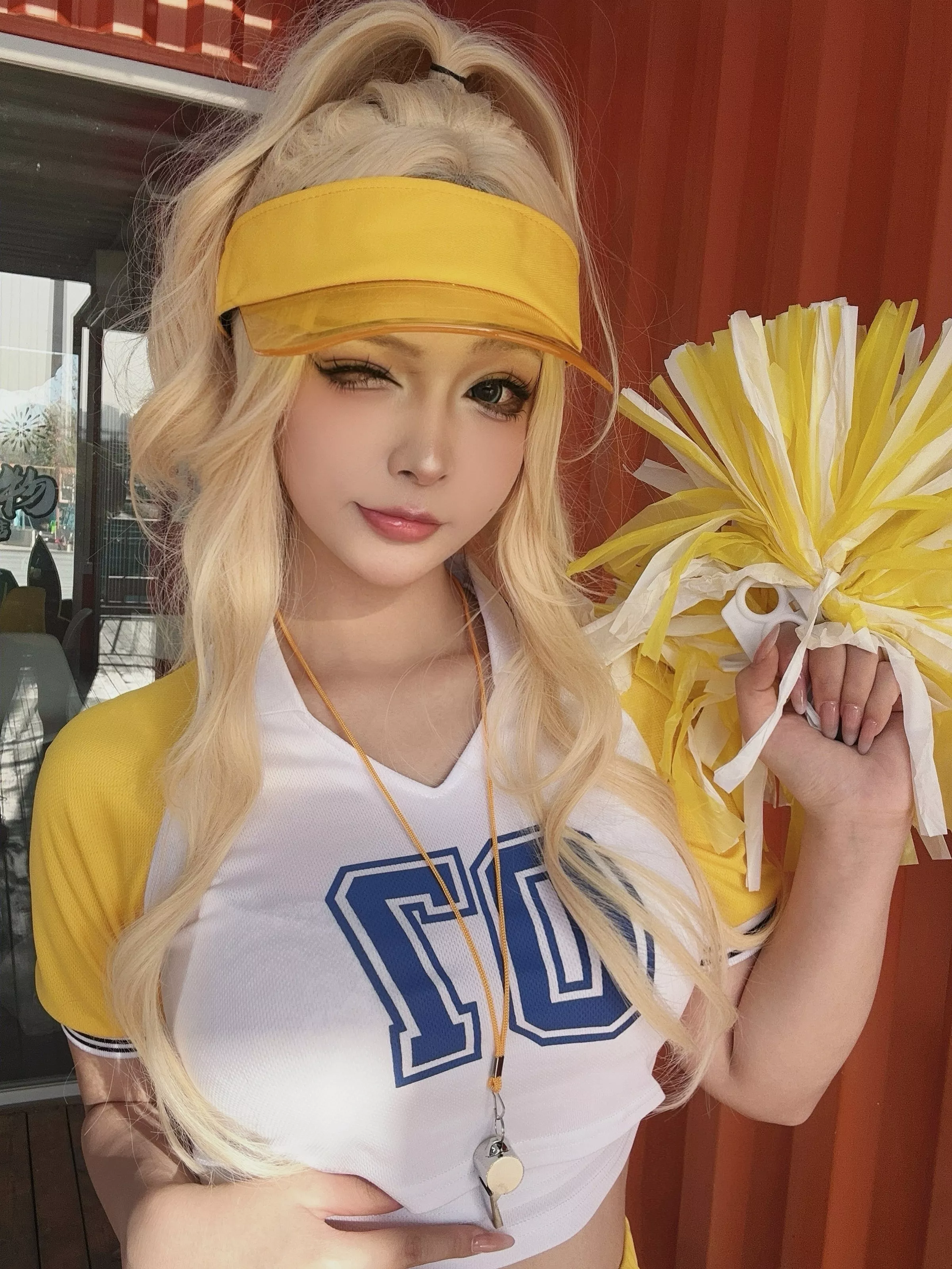 Xgyw.Org_网络美女yuuhui玉汇美式甜心主题性感啦啦队服饰黄色短裙秀美腿翘臀撩人诱惑写真43P