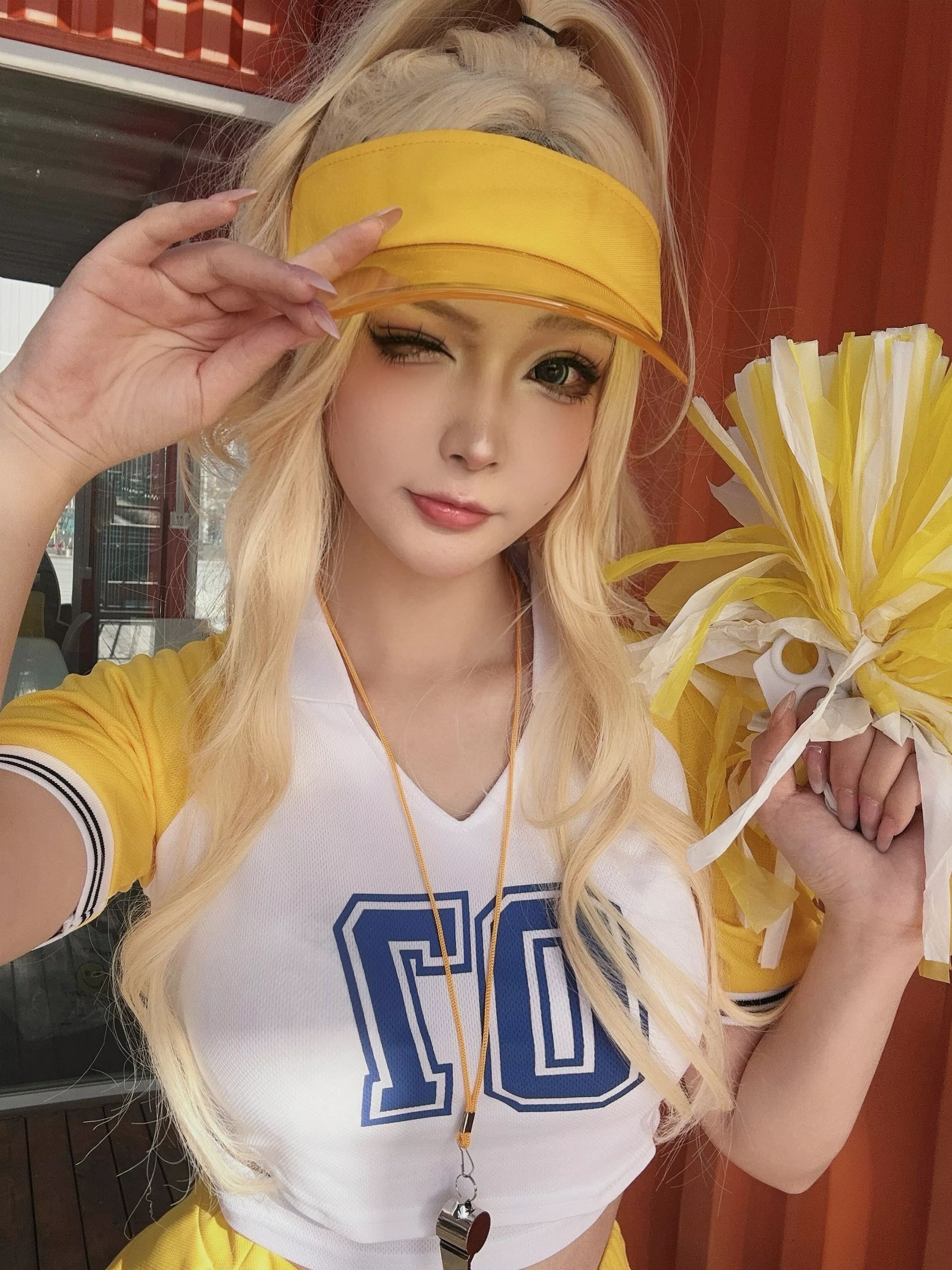 Xgyw.Org_网络美女yuuhui玉汇美式甜心主题性感啦啦队服饰黄色短裙秀美腿翘臀撩人诱惑写真43P