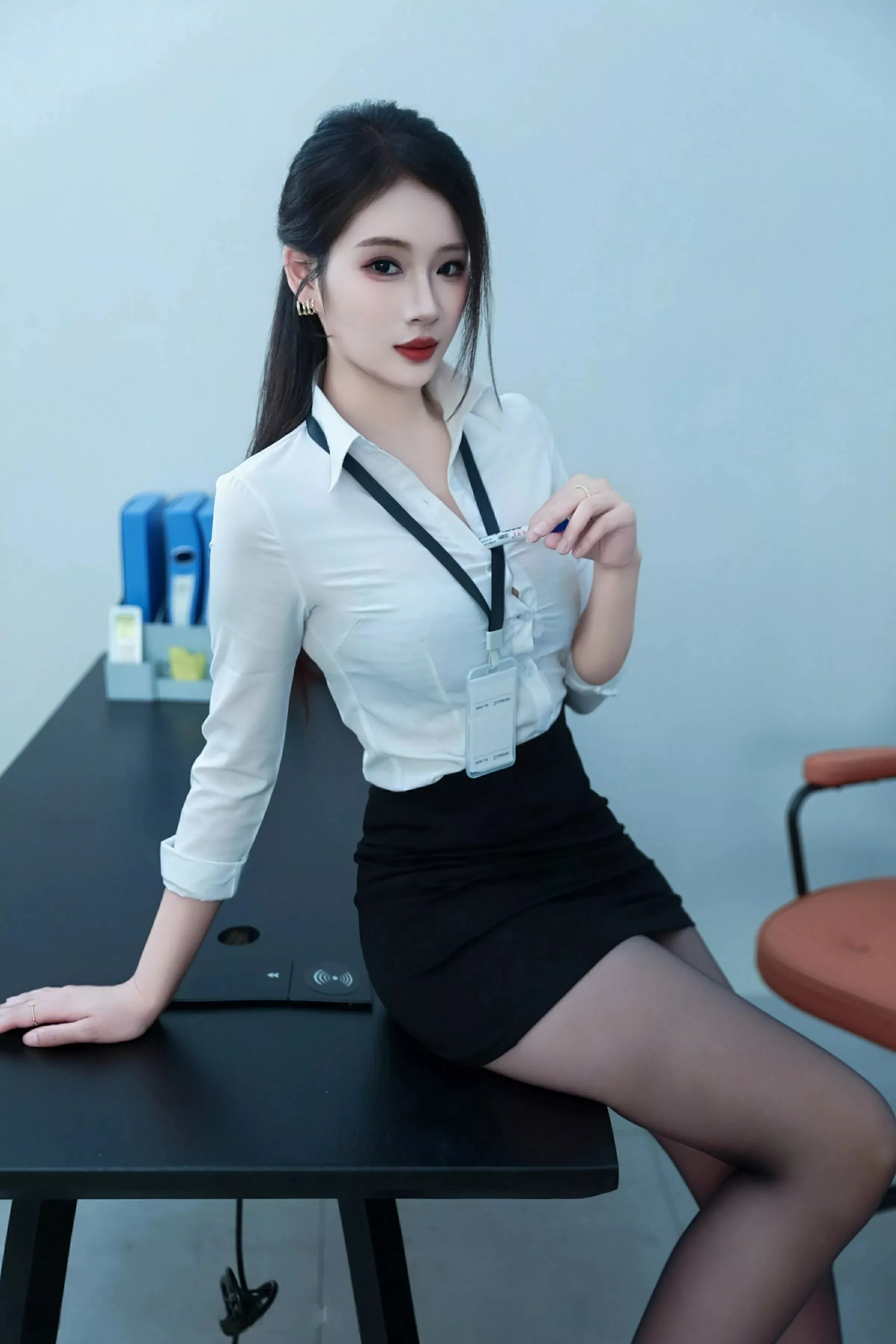 Xgyw.Org_[XiuRen秀人网]No.10406_模特南乔性感黑白职业装露黑色内衣配超薄黑丝秀美腿诱惑写真103P
