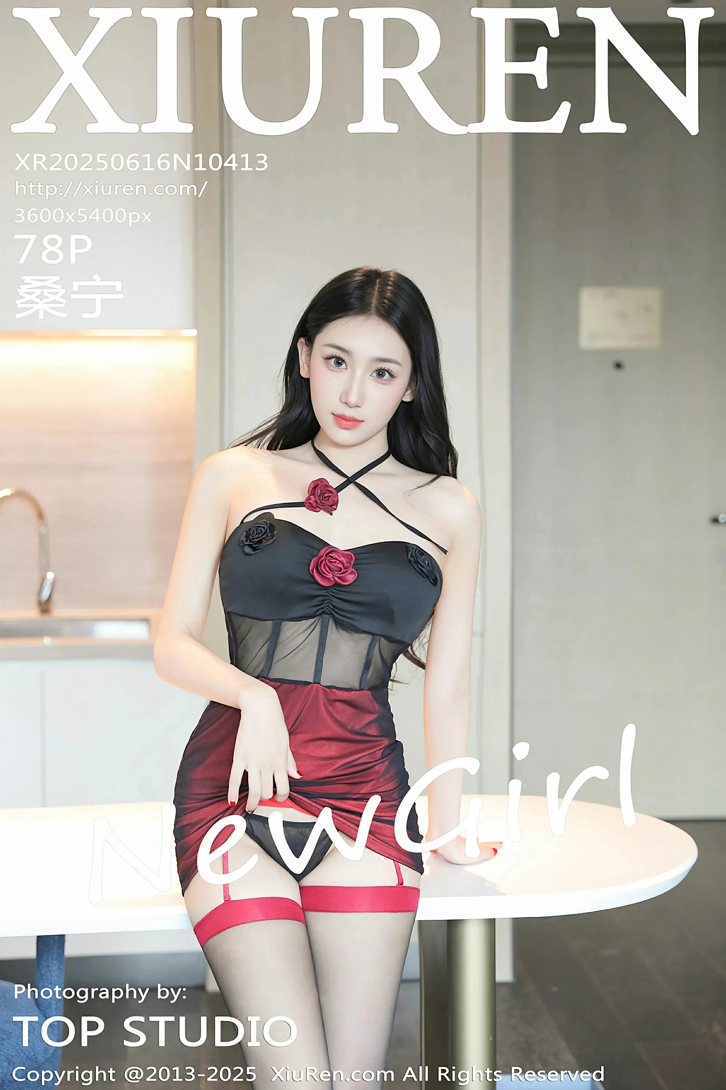 Xgyw.Org_[XiuRen秀人网]No.10413_新人模特桑宁性感黑红色连衣短裙配超薄黑丝秀曼妙身材诱惑写真78P