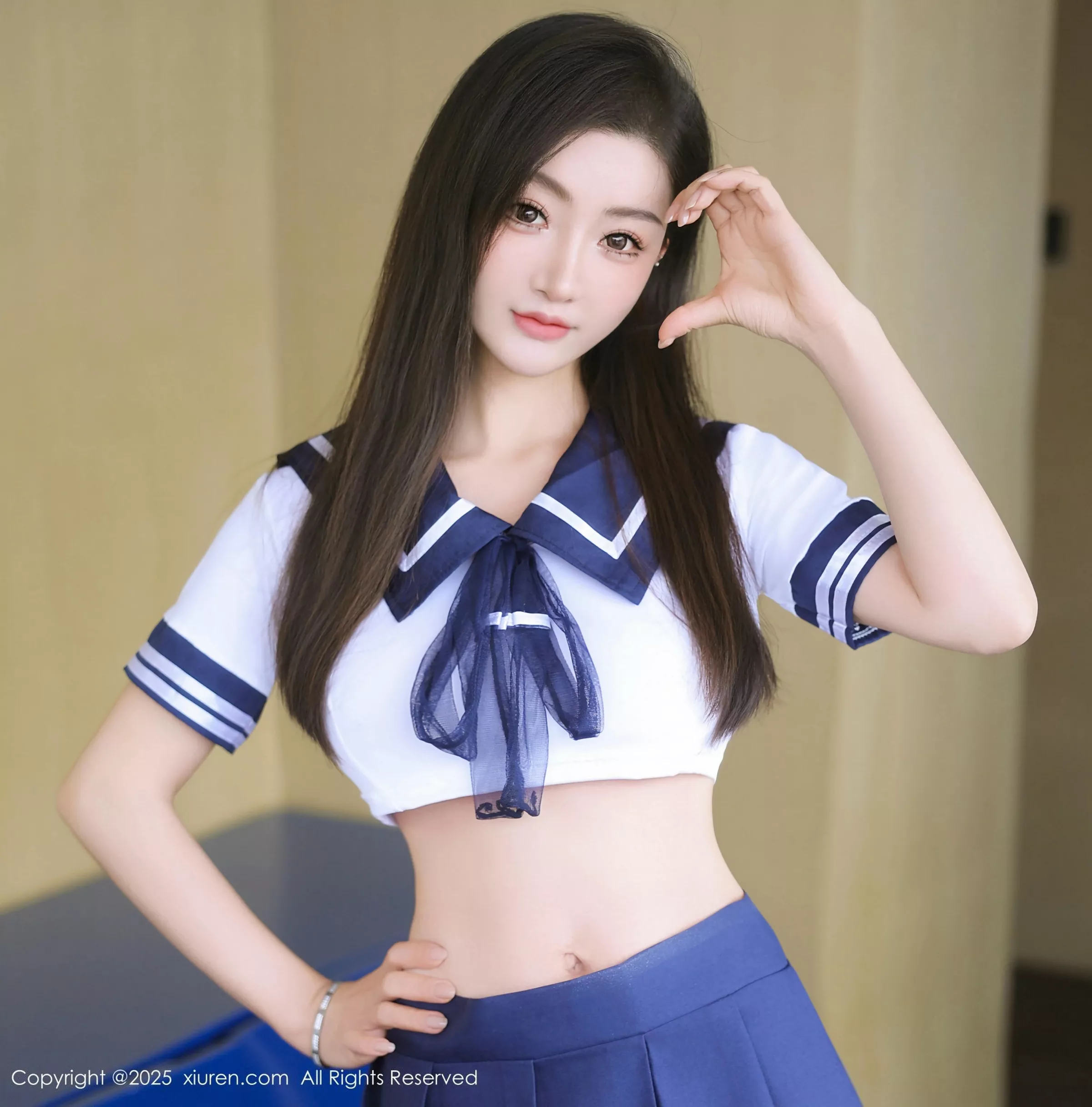 Xgyw.Org_XiuRen第10298期_模特Annie_baby性感JK制服露白色内衣秀凹凸身材撩人诱惑写真60P