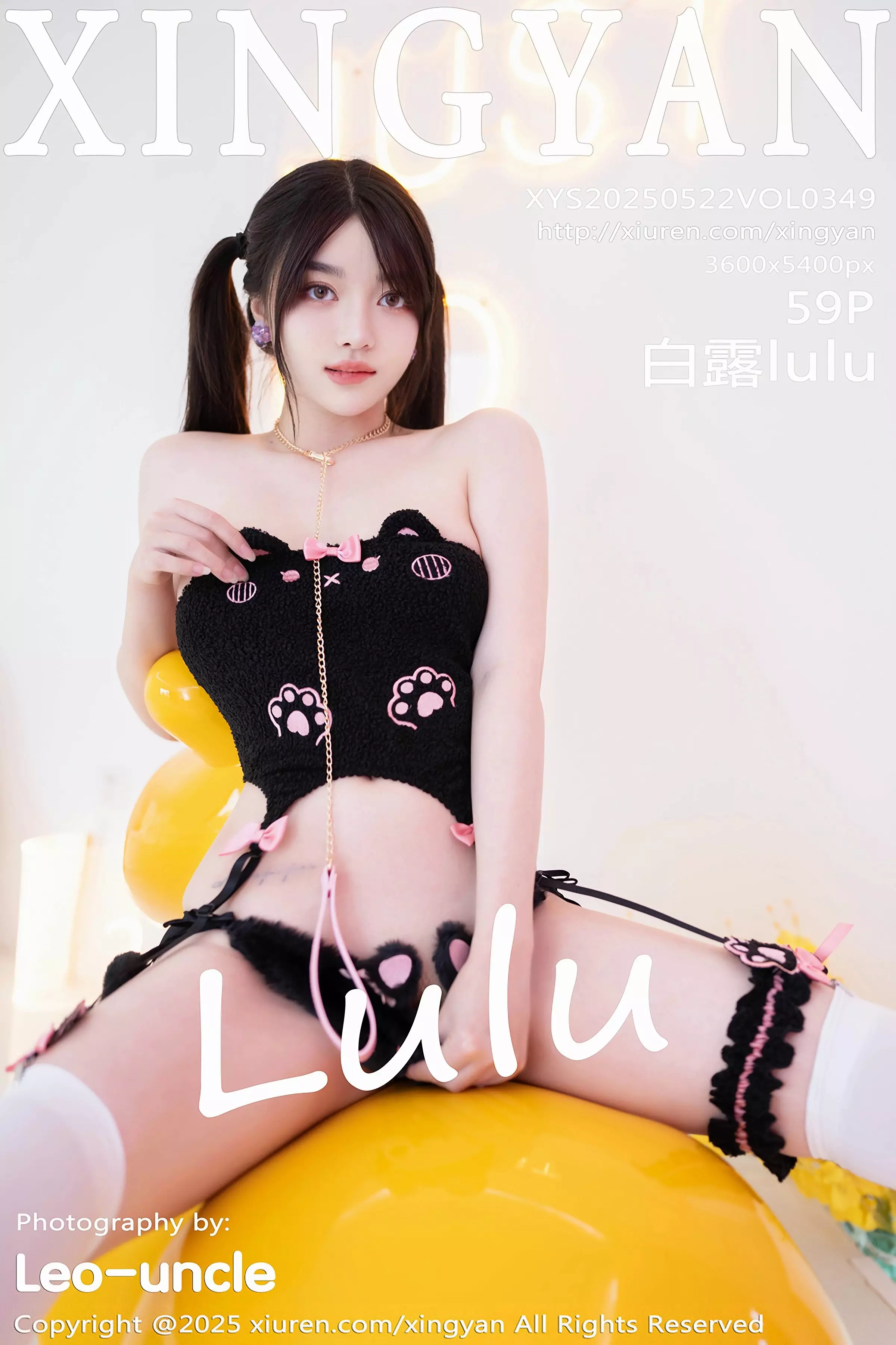 Xgyw.Org_[XINGYAN星颜社]VOL.349_模特白露lulu性感黑色情趣内衣配白色丝袜秀完美曲线诱惑写真59P