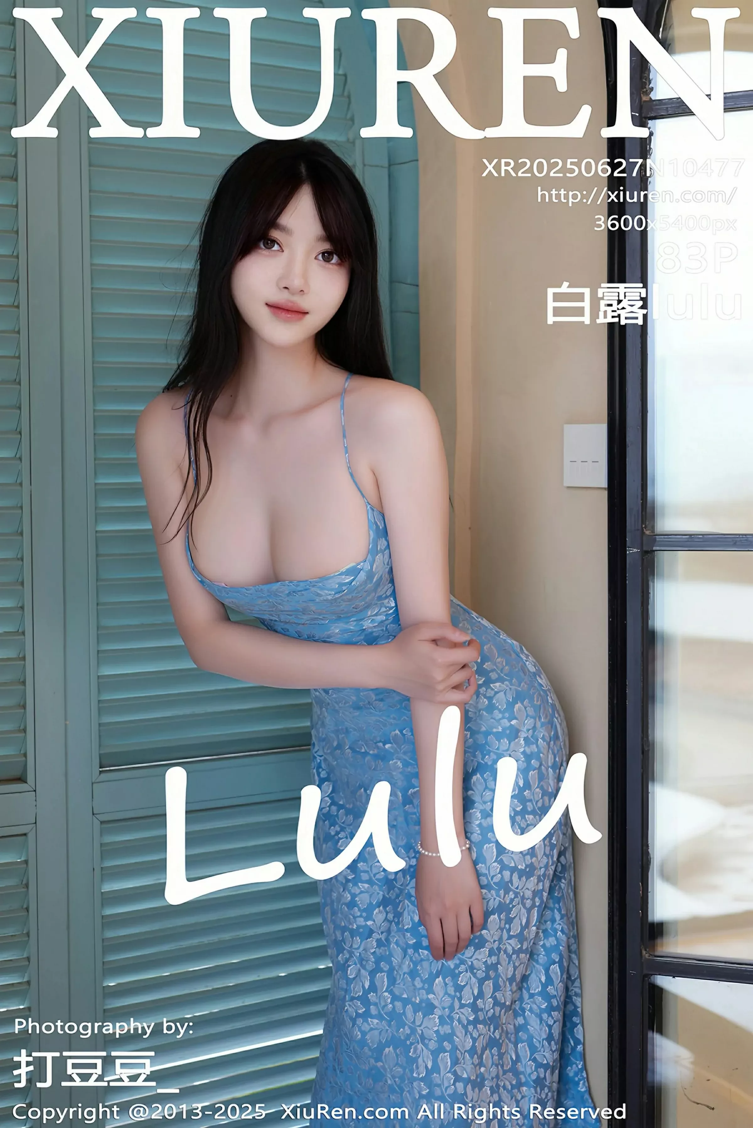 Xgyw.Org_[XiuRen秀人网]No.10477_模特白露lulu私房性感蓝色吊带长裙半脱秀苗条曼妙身材诱惑写真83P