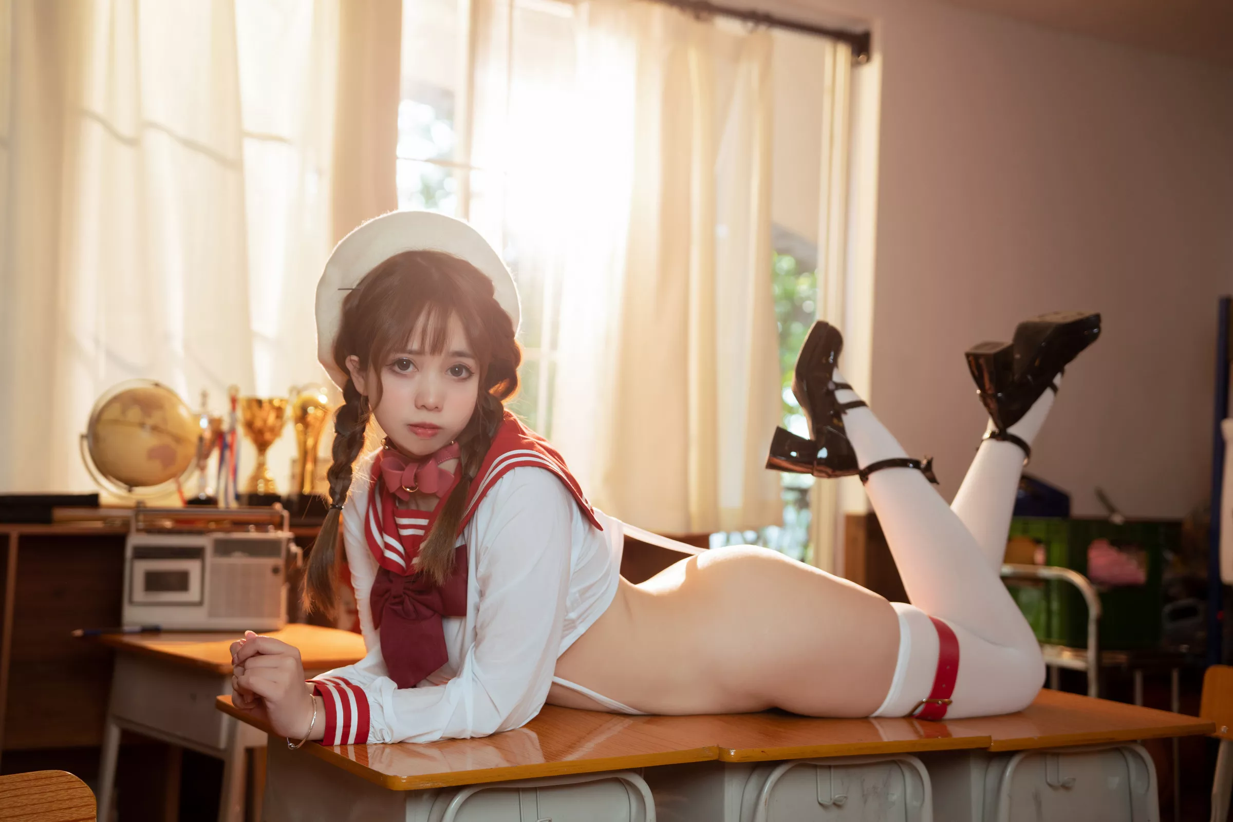 Xgyw.Org_网络美女Meroko_魅瞳小春日和主题性感白色连体情趣服饰配白丝袜秀惹火身材诱惑写真80P