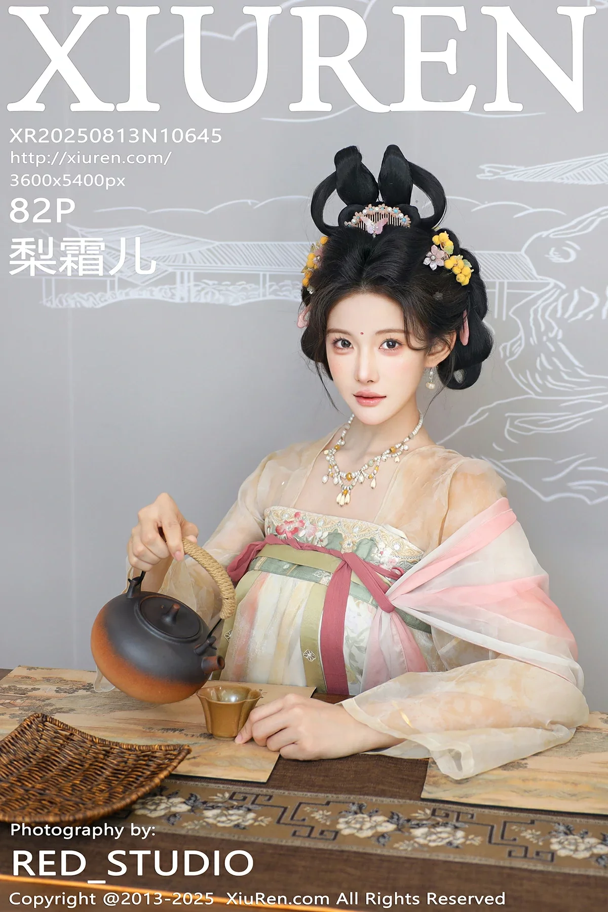 Xgyw.Org_[XiuRen秀人网]No.10645_模特梨霜儿古典主题性感浅色古装服饰秀丰腴身材迷人美腿写真82P