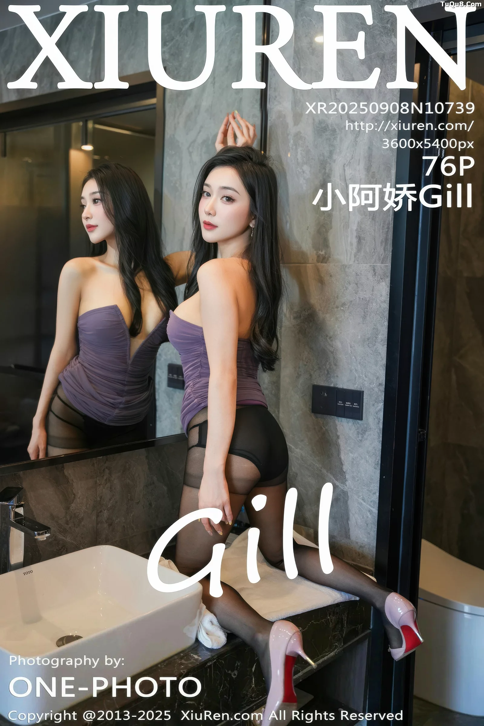 Xgyw.Org_[XiuRen秀人网]No.10739_模特小阿娇Gill性感紫色连衣短裙配超薄黑丝秀完美身材诱惑写真76P