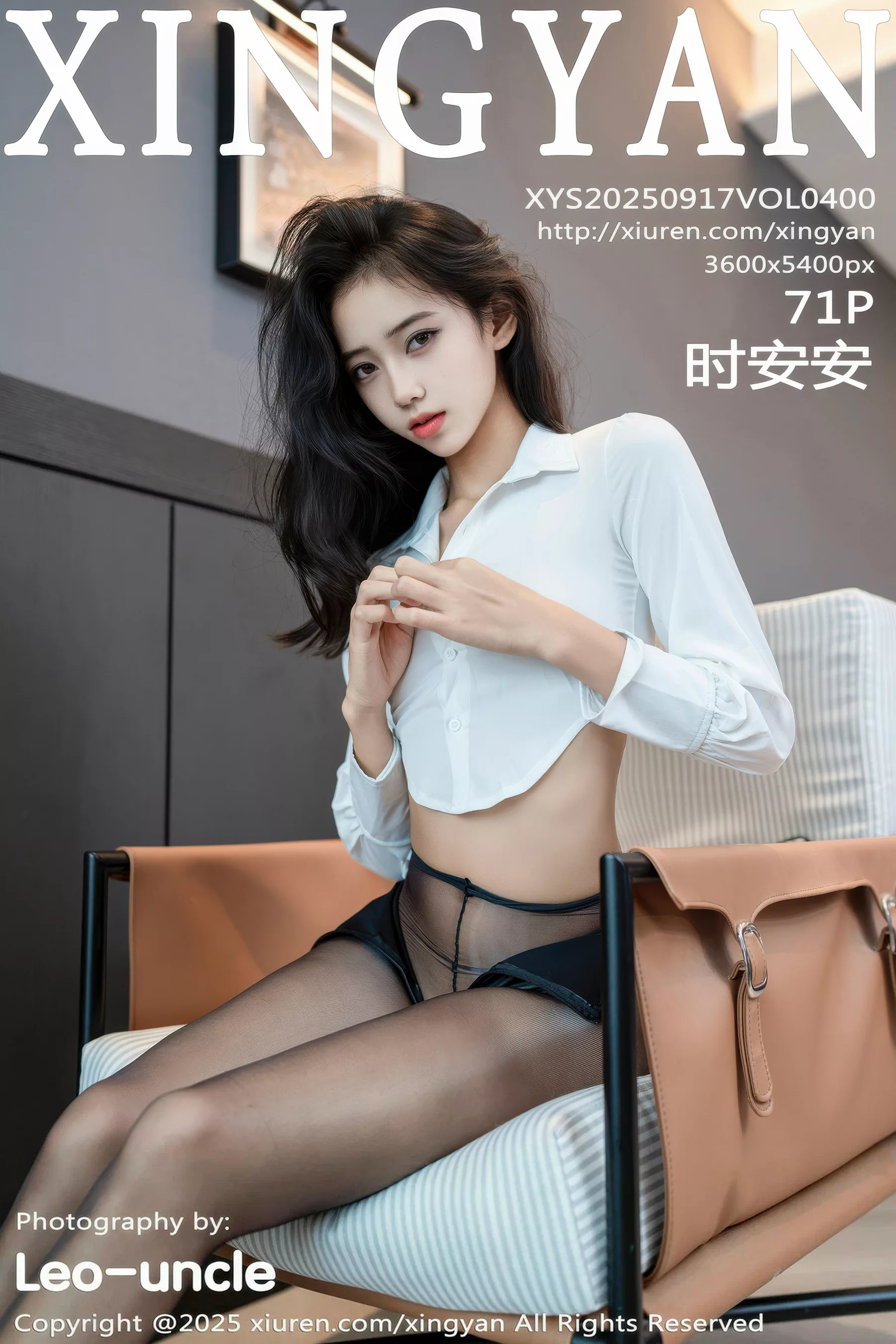 Xgyw.Org_[XINGYAN星颜社]VOL.400_模特时安安性感白衬衫配连体衣露超薄黑色秀柔美身材诱惑写真71P