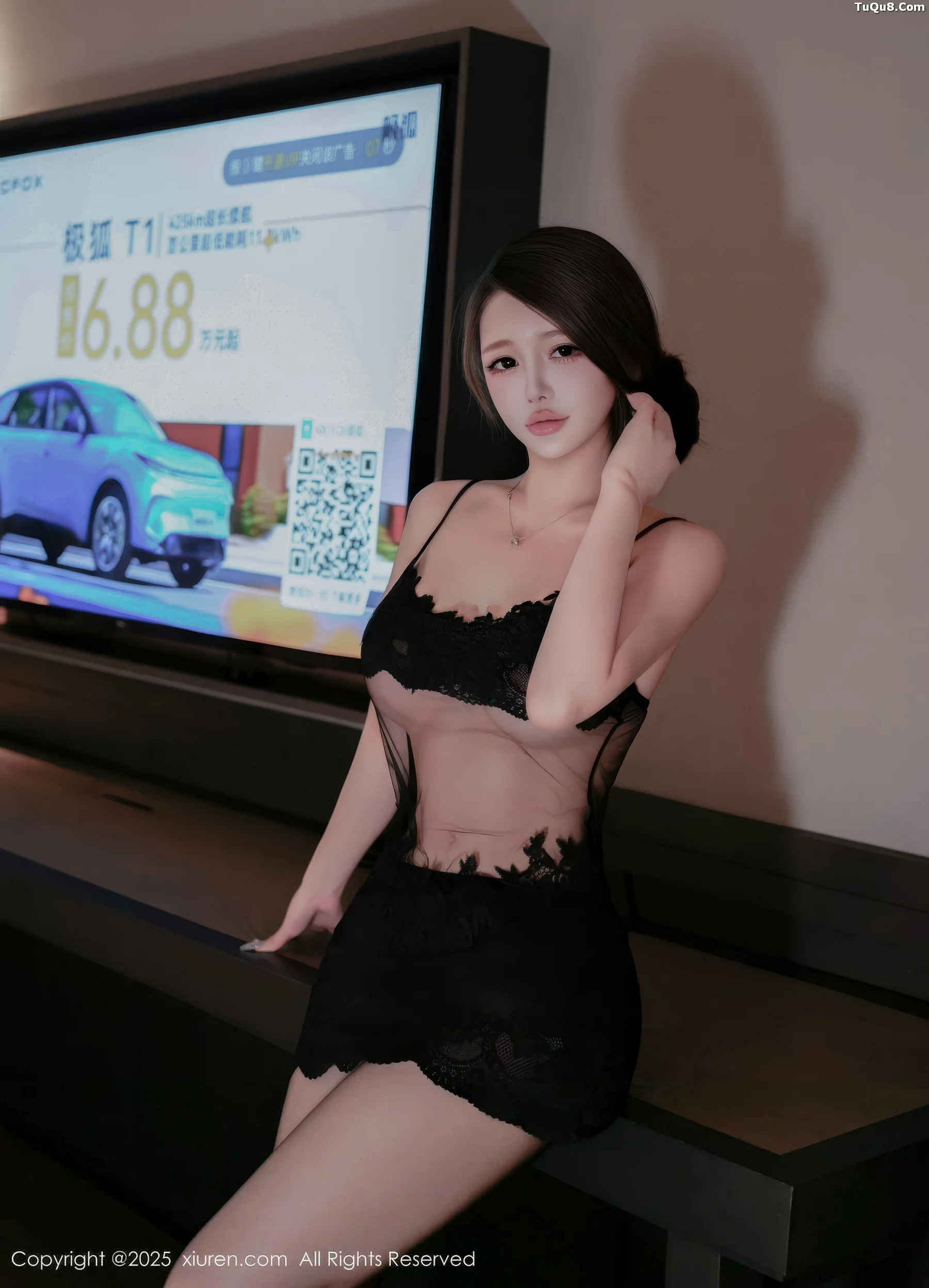 Xgyw.Org_[XiuRen秀人网]No.10929_模特甜妮性感黑色情趣内衣配超薄黑丝秀丰腴身姿迷人诱惑写真59P