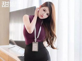 [XiuRen秀人网]No.10610_模特甜妮性感OL角色扮演紫色上衣配超薄黑丝秀丰满身材诱惑写真79P